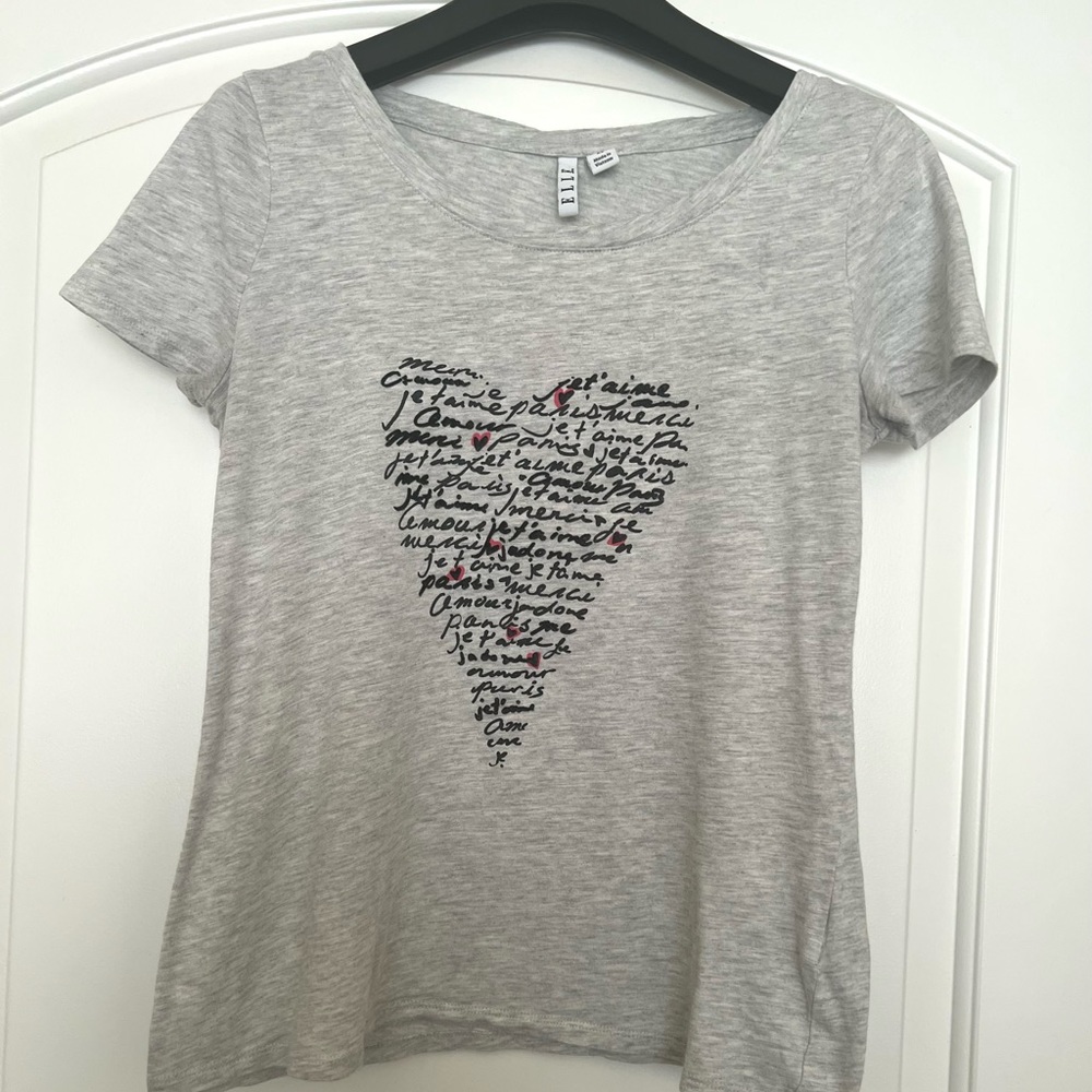 Grey French top.